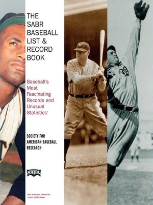 cover image of The SABR Baseball List & Record Book